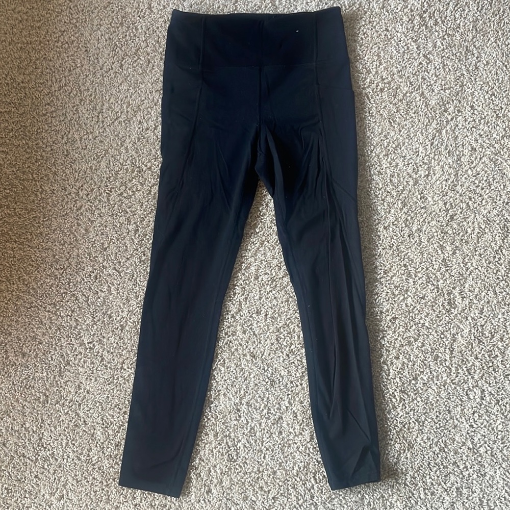 Girls Black Pocket Leggings